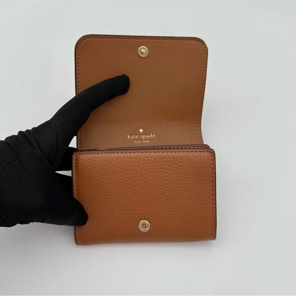 Kate Spade Kayla Small L-Zip Wallet Warm Gingerbread